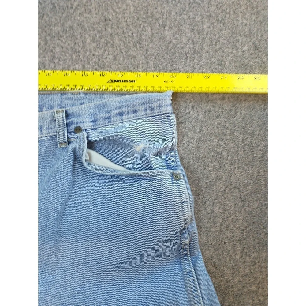 Wrangler Authentics Mens Light Wash Straight Leg Denim Jeans 40x29 97601RZ
